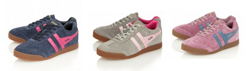 gola pink suede trainers