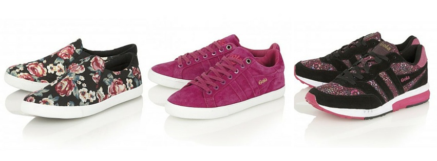 gola pink patterned trainers