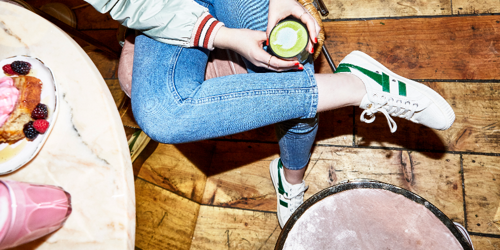Olivia Purvis Wearing Gola Classic Women's Tennis Trainers