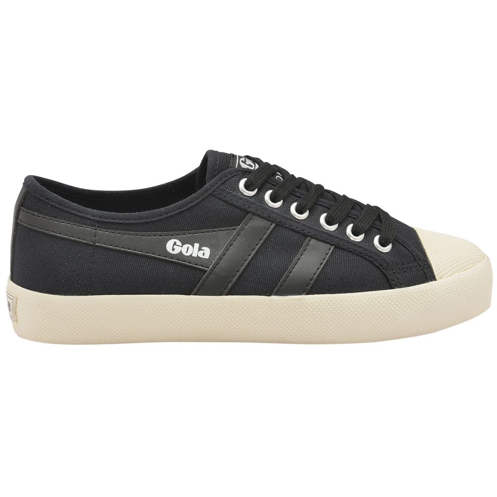 Black women's Gola canvas trainers