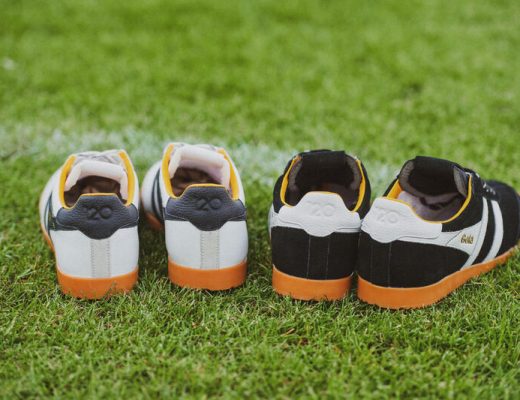 A close up of the exclusive Elan trainers