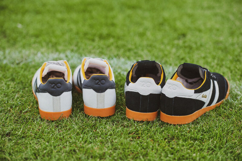 A close up of the exclusive Elan trainers
